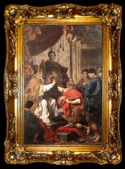 framed  SUBLEYRAS, Pierre St Ambrose Converting Theodosius wt, ta009-2